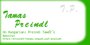 tamas preindl business card